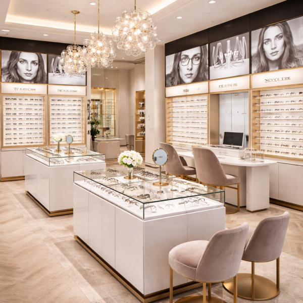 Optik Ladenbau Einrichtung nach Maß – Exklusive Brillenboutique mit Premium Design