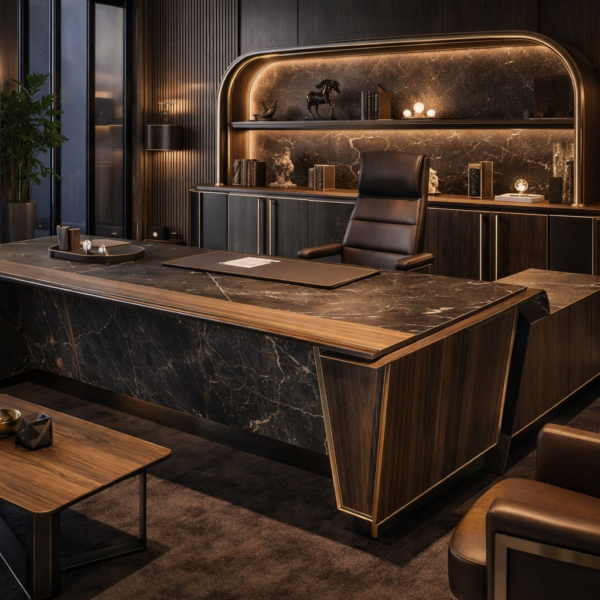 Exklusives Executive Büromöbel Set nach Maß – Luxus Makam Büro Design