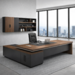 Modernes Executive Büro Möbel Set – Designer Schreibtisch & Wandschrank Kombination