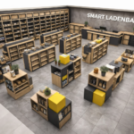 Moderne Ladeneinrichtung & Ladenbau Konzept – Verkaufsregale, Wandregale & Kassentheke