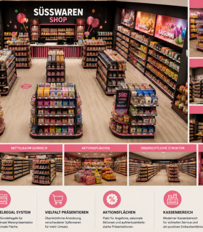 Süßwaren Shop Einrichtung – Moderner Candy Store Ladenbau