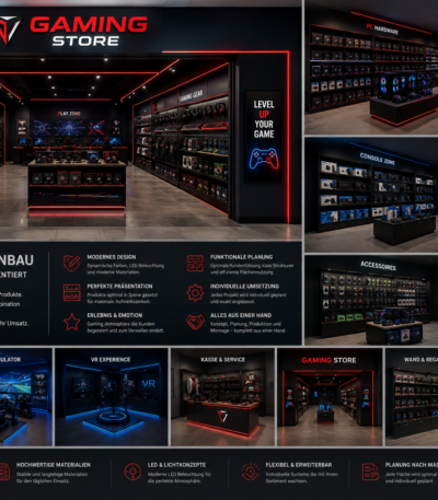 Gaming Store Ladenbau – Moderne E-Sport Shop Einrichtung