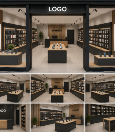 Exklusiver Handyladen Ladenbau – Modernes Smartphone Shop Konzept 2026