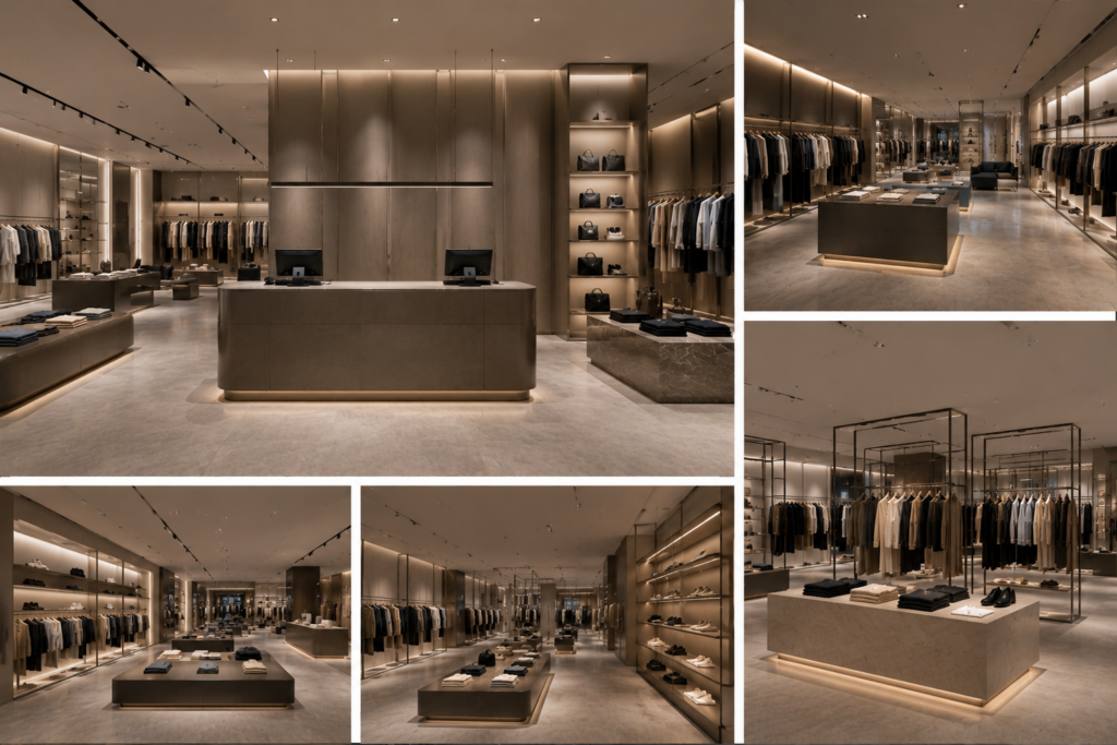 Textilgeschäft Ladenbau moderne Boutique Einrichtung