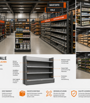 Baumarkt Regale – Moderne Regalsysteme für Fachmärkte