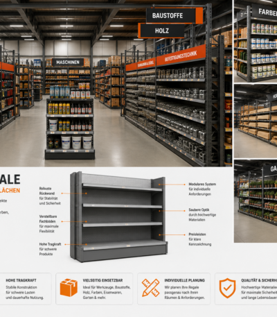 Baumarkt Regale – Moderne Regalsysteme für Fachmärkte